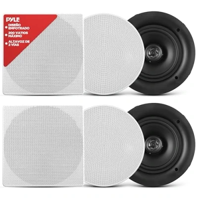 Imagen de Pyle PDIC66 Altavoces estéreo duales de Montaje Empotrado 2 vías 200 W y 6.5 Pulgadas