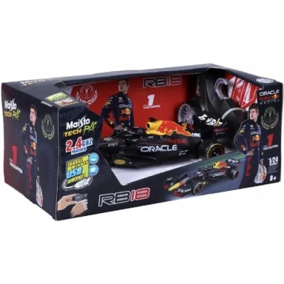 Imagen de Maisto Tech RC Coche teledirigido carrera Oracle Red Bull Racing RB18, Licencia oficial, Fórmula 1, Escala 1/24, Alta velocidad, 2.4 GH.z, USB, Coches teledirigidos, Max Verstappen (78022)