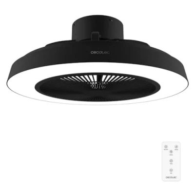 Imagen de Cecotec Ventilador de Techo con Luz EnergySilence LampAero 600 InsideBlack. 40W, Motor DC, LED 5 Aspas, Mando, 3 Velocidades, Tonalidades luz, Temporizador, Modo winter/summer