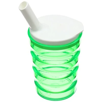 Imagen de Patterson Medical Grip 200 ml antigoteo verde taza con tapa pequeños apertura