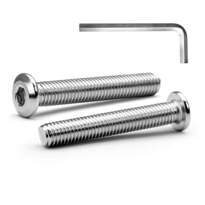 Imagen de MINHER M8 x 50mm 20Pcs cabeza plana Tornillos de hueca hexagonal Pernos,Pernos para muebles, Acero inoxidable A2 V2A,Rosca completa (con Llaves Allen)