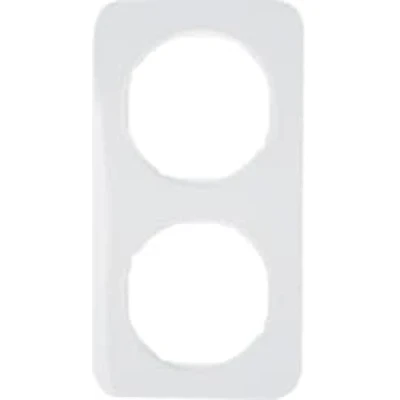 Imagen de Hager r.1 Marco r1 2 elementos blanco polar brillo