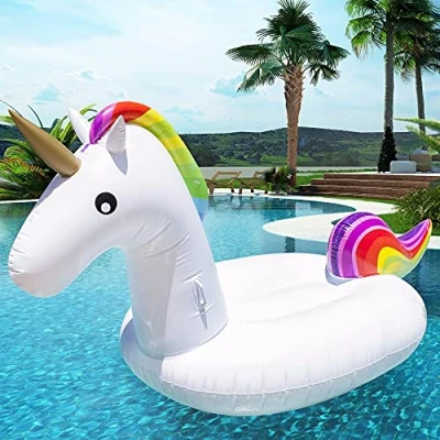 Imagen de Dracarys Juguetes Piscina, Unicornio Hinchable, 200x100x90CM Gigante flotadores Piscina para Adultos y niños, Juguete Inflable Playa con válvula rápida