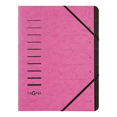 Imagen de Pagna Carpeta clasificadora, 7 compartimentos, color rosa oscuro