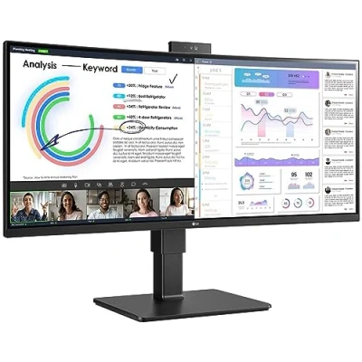 Imagen de LG 34BQ77QC B Monitor UltraWide Curvo, 34&quot;, WQHD: 3440x1440px, Pantalla IPS, HDR10, USB Tipo C, Multiposición, Negro