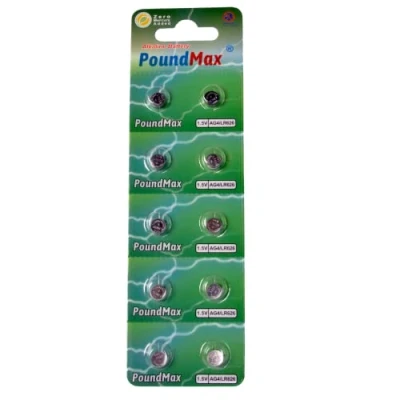 Imagen de 10 Pilas alcalinas AG4 376/377 LR66 SR626 SR626SW 1.5 V PoundMax