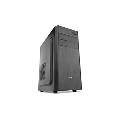 Imagen de Nox LITE010 NXLITE010 Caja PC, frontal con acabado cepillado, fuente alimentación ATX 500W preinstalada, compatible placas ATX, micro e ITX, color negro