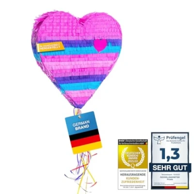Imagen de Decoración de fiesta con piñata para rellenar dulces boda cumpleaños infantil (Corazón Cofre)