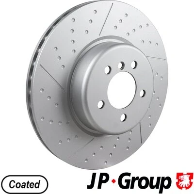 Imagen de JP GROUP 1463106500 Disco de freno Eje delantero 370 30 5 ventilación interna, ranurado/perforado revestido BMW: 3 Berlina, 4 Coupé, Touring