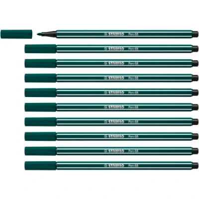 Imagen de Rotulador STABILO Pen 68 Caja con 10 unidades Color verde turquesa