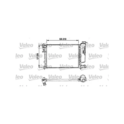 Imagen de VALEO 730630 Radiador, refrigeración del motor Aluminio 610 378 23 con regulador de refrigerante Aletas unidas mecánicamente