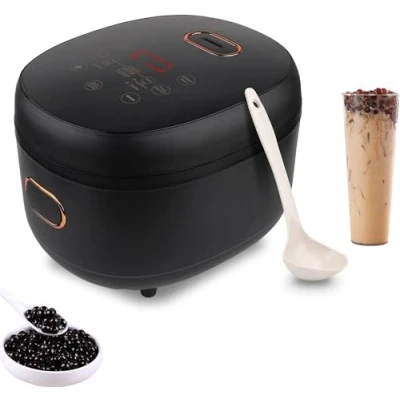 Imagen de Fully Automatic Pearl Tapioca Cooker, 5L Commercial Boba Pot 900W Boiling Pearls Maker with Touch Screen For Milk Tea Coffee Shop Restaurant