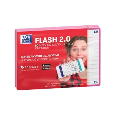 Imagen de Oxford flash 2.0 Lote de 80 tarjetas (A6, unidades), color fucsia A6