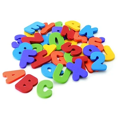 Imagen de Espuma Juguetes Baño para Niños Letras y Numeros de Bebé Educativo Cuarto Pegatinas Flotantes Bebés Jugar Aprender 36 Piezas,Colores Variados