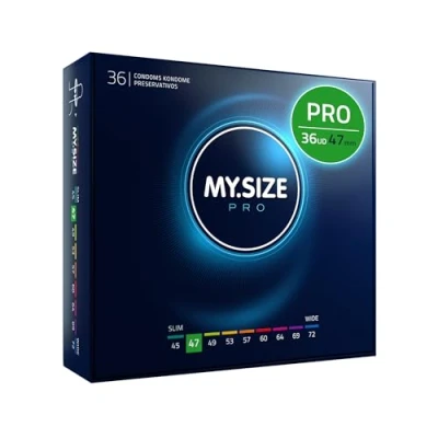 Imagen de MY.SIZE Classic Condones talla 1 I Ancho 47 mm Paquete grande 36 unidades Preservativos premium extra delgados ultra sensibles y delicados Grosor 0,07 veganos