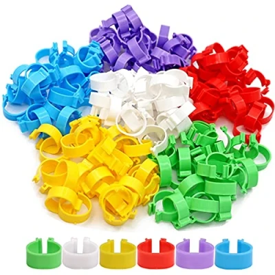 Imagen de LCOUACEO 300 Piezas 16 mm Anillos de Pierna Pollo Bandas Identificación Piernas Color Múltiple Pierna,Anillos para Pollos,para Aves Corral, Pollos, Palomas, Pájaros