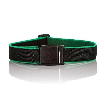 Imagen de Olata Cinturón Infantil Unisex de Tela Elastizada Con Hebilla Clip Plastico (1 6 Años). Negro/Verde