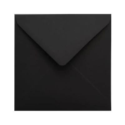 Imagen de Netuno 25 sobres cuadrados de color negro 110x110 mm 120g Malmero Noir solapa en punta engomada sin ventana elegantes para invitaciones boda tarjetas cumpleaños Navidad aniversario