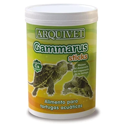 Imagen de ARQUIVET Gammarus Sticks 1.050 ml Comida para Tortugas de Agua Pienso acuáticas Alimento Completo Flotante Buen Desarrollo del caparazón