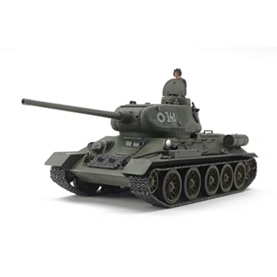 Imagen de Tamiya 1:48 Rus. con. Pz. T 34/85 Réplica Fiel al Original, modelismo, Kit de plástico, Hobby, Montaje, sin Pintar