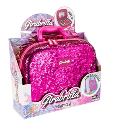 Imagen de Girabrilla 02550D Nice Group Make Up Case, Estuche de Maquillaje Magenta/Plata, Color Silver, One Size