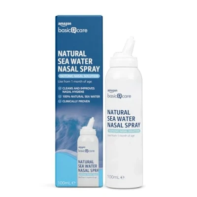 Imagen de Amazon Basic Care Spray nasal de agua del mar natural, 100 ml