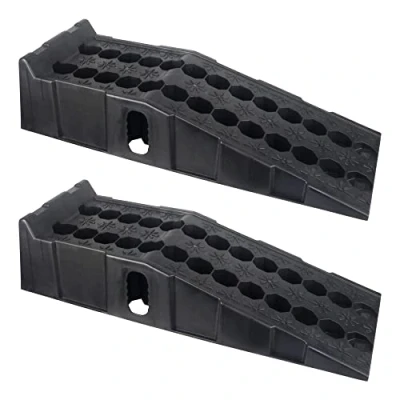 Imagen de DAYUAN 2 rampas de plástico para carga pesada hasta 7 toneladas, rampa elevadora coche con protección contra sobrecarga