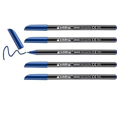 Imagen de Rotulador edding punta fibra 1200 azul acero n.17 redonda 0.5 mm