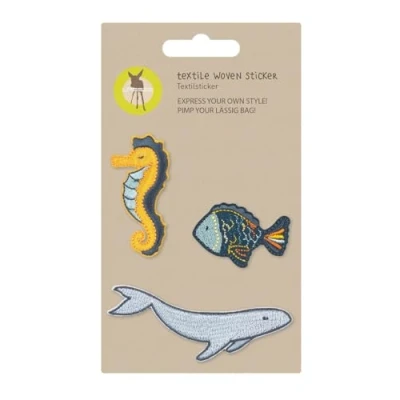 Imagen de LÄSSIG Pegatinas textiles autoadhesivas para planchar/Textile Woven Sticker Stick on Sea