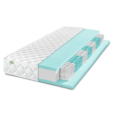 Imagen de DREAMSTAR Ergo Flex Duo Colchón de muelles ensacados I ergonómico 7 zonas, 17 cm altura, certificado Öko Tex, dureza 2 (H2), 0 80 kg y 3 (H3), 100 kg, 90 x 200