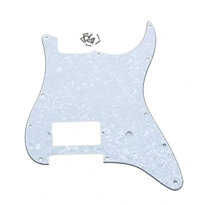 Imagen de Dopro Golpeador de guitarra ST Strat One Humbucker 11 agujeros para FD Delonge White Pearl