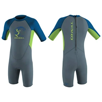 Imagen de ONeill niño del Reactor 2mm Back Zip Shorty Traje Graphite Dayglo Mar Sun UV Protection y SPF Properties Unisex