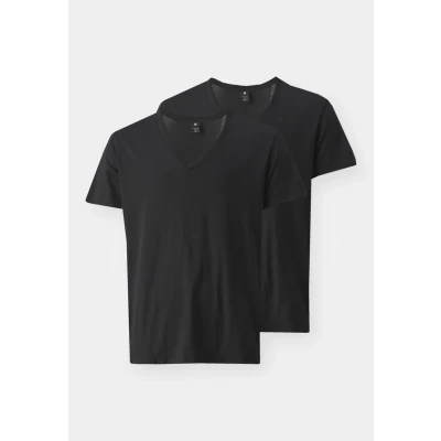 Imagen de G Star BASE Heather 2PACK Camiseta básica, Hombre, Talla: XS, Solid black