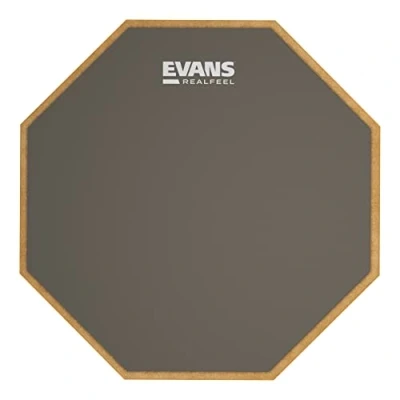 Imagen de Evans RealFeel Drum Pad Parche de Práctica para Batería Goma mascar, una cara, 12 pulgadas