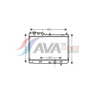 Imagen de AVA COOLING SYSTEMS MZ2214 Radiador, refrigeración del motor Aluminio 350mm 518mm 26mm sin depósito de compensación Aletas soldadas