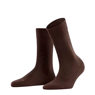 Imagen de FALKE Sensitive London W SO algodón con cinturilla de confort 1 par, Calcetines Mujer, Marrón (Dark Brown 5233) nuevo ecológico, 39 42