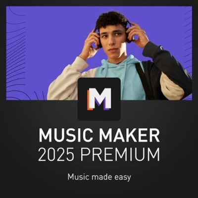 Imagen de MAGIX MUSIC Maker 2025 Premium MADE EASY Software de audio Programa música para Windows 10/11 1 licencia completa 2 dispositivos en una práctica caja envío