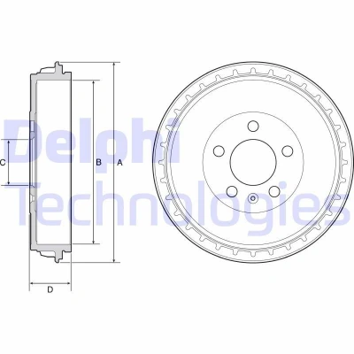 Imagen de Tambor de freno DELPHI BF564