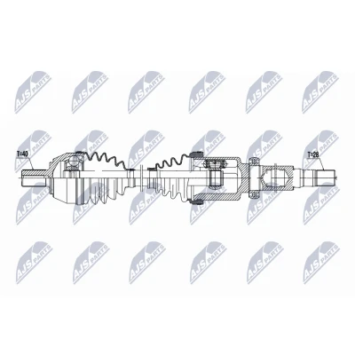 Imagen de NTY NPW FR 181 Árbol de Transmisión Eje delantero, derecha 951mm automática FORD: S Max Mk1, MONDEO 4 Stufenheck,