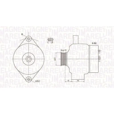 Imagen de MAGNETI MARELLI 063732026010 Alternador 12V 70A SUZUKI: Grand Vitara 1 SUV, SWIFT 3, SX4 I Hatchback