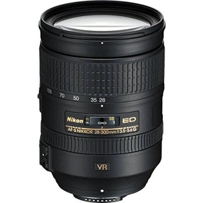 Imagen de Nikon AF S 28 300mm F3.5 5.6 G ED VR Objetivo para F (distancia focal 42 450mm, apertura f/3.5, zoom óptico 10.7x,estabilizador) color negro