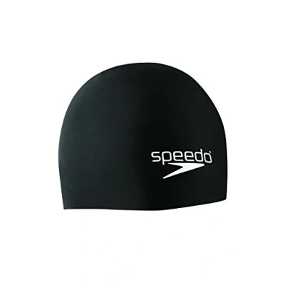 Imagen de Speedo Elastomeric Gorro de natación (Silicona, Talla única), Color Negro