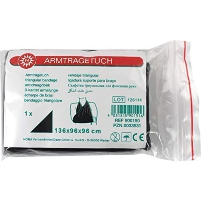 Imagen de Armtragetuch Chal en Triángulo 136X 96X 96 cm de Noba (1 Pieza, Negro (Aus Viskosegewebe))