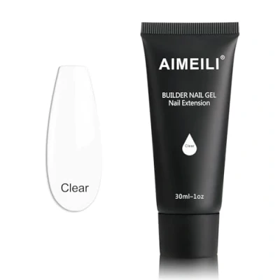 Imagen de AIMEILI Builder Gel Nail Extensión Esmaltes Semipermanentes de uñas Construcción Consejos para Rápida Molde Finger UV LED Trasparente (30ml 1oz)
