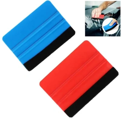 Imagen de LiJuanWang Raspador de película,2 Piezas Borde Fieltro,Espatula Vinilo,Squeegee del Fieltro,Espátula para aplicar o Quitar Pegatinas