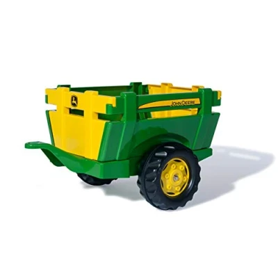 Imagen de Rolly Toys rollyFarm John Deere Trailer (remolque de una rueda, remolque tractor con portón trasero, 2,5 10 años) 122103