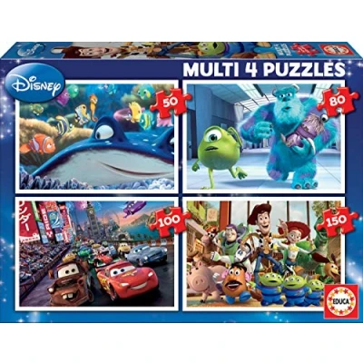 Imagen de Educa Pixar Disney Conjunto de Puzzles Progresivos, Multicolor