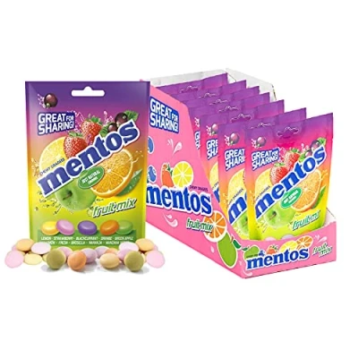 Imagen de Caramelos Mentos Fruit Mix, Sabores variados, 160g