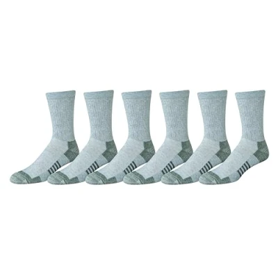 Imagen de Amazon Essentials Cómodos Calcetines Deportivos Tobilleros de Algodón Alto Rendimiento, Acolchados y Transpirables Hombre, 6 Pares, Gris, 38.5 46