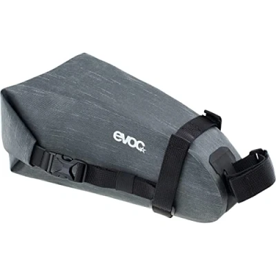 Imagen de EVOC Seat Pack WP 2, Bolsa de sillín Simple (Accesorio Ligero para Bicicletas, Trasera Dimensiones: 10 x 26 11 cm, Peso: 180 g, Volumen: 2 l), Gris Carbono